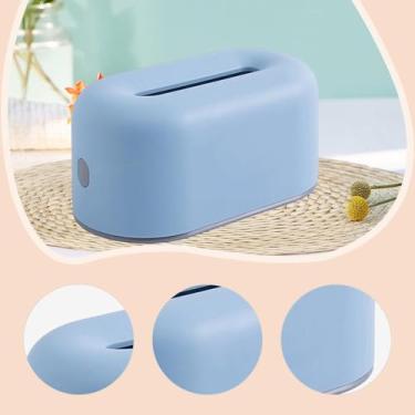 Imagem de Bothyi Porta-lenços organizador elegante e antiderrapante estilo nórdico, dispensador de papel higiênico para banheiro, cozinha, quarto e hotel, Azul