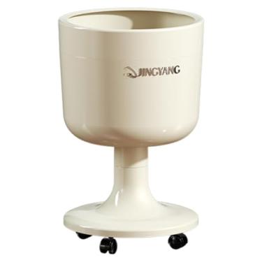 Imagem de KiBcsLic Lixeira com Rodas, e Prática, 10L, Cesto de Lixo para Banheiro, Escritório e Sala de Estar, Branco