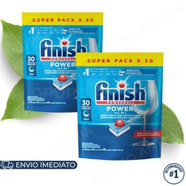 Imagem de Kit Finish Detergente em Tablete para Lava Louças 30tabs Original Limp