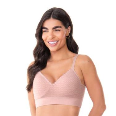 Imagem de Sutiã Comfort Com Bojo e Renda Sem Costura Blush - Trend, 44
