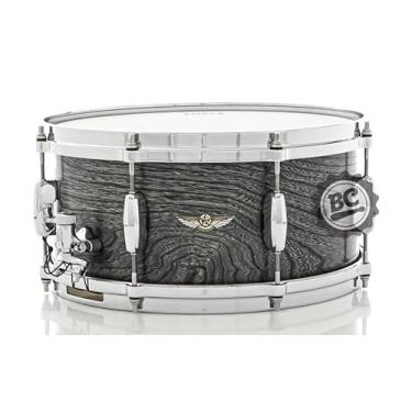 Imagem de Caixa Tama Star Walnut Shell 14x6,5¨ Satin Charcoal Japanese Sen (Made in Japan) com aros Die-Cast