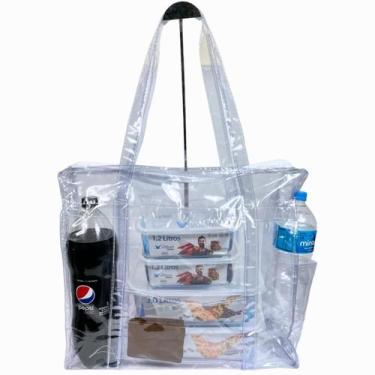 Imagem de Sacola Bolsa Transparente PVC Jumbo Presidio Praia Reforçado - Bolsa T