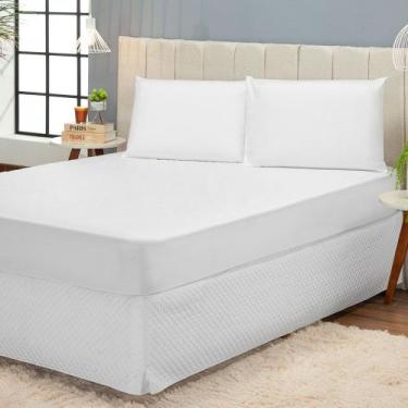 Imagem de Protetor De Colchão Capa Impermeável Cama Box luxo King - SAFIRA ENXOV