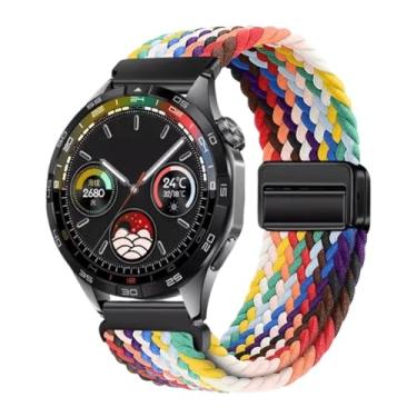 Imagem de SRDRK Pulseira respirável de nylon de 22 mm e 20 mm para Huawei Watch GT4/Pro 46 mm/GT3/GT2 2e para Samsung Watch 6/5/4/3/Gear S3, For other 20mm, Ágata