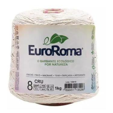 Imagem de Barbante EuroRoma Fio 8 1 Kg Cor 100 Cru 762 Metros