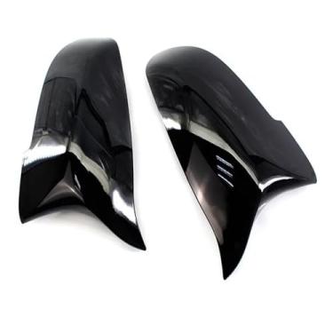 Imagem de Capa preta para espelho retrovisor de carro, de fibra de carbono, compatível com bmw 5 6 7 séries f10 f11 f18 f07 f12 f13 f06 f01 f02 lci(Glossy Black)