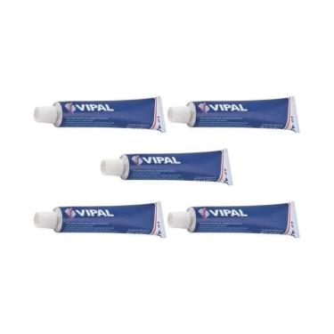 Imagem de Kit 5 Cola p/ remendo câmara de ar bicicleta moto Vipal 15g-Unissex