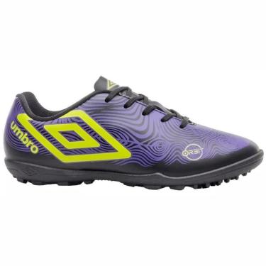 Imagem de Chuteira Society Umbro Orbit Infantil Unissex Roxo Verde-Unissex