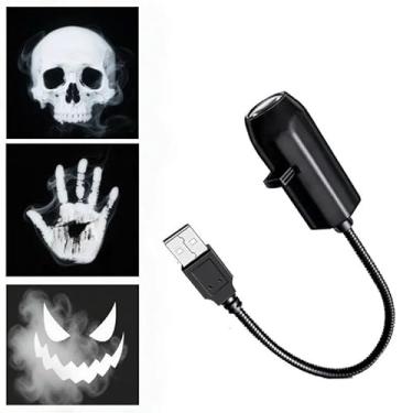 Imagem de Luminária Projetor Halloween USB LED 5V – Fantasma, Crânio e Projeção de Halloween, Luz Ambiente Decorativa para Parede, Teto e Janela (3 estilos)