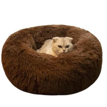 Imagem de CAMINHA DONUT NUVEM PET PELUCIA REDONDA CAMA PELUCIADA NINHO CASINHA CASA COLCHONETE Cachorros Gatos(CHOCOLATE,G)