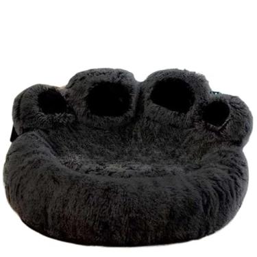 Imagem de Cama pata nuvem colchao caminha para cachorro gato antialérgico(PRETO,90cm GG)