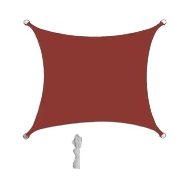 Imagem de Toldo De Sombra Impermeável Em Poliéster Cinza Bege Para Camping E Var