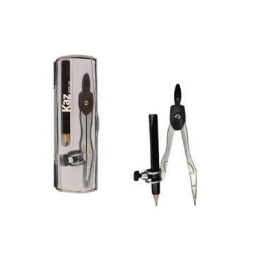 Imagem de Compasso Escolar sem tira Linha Metal com lápis - KAZan