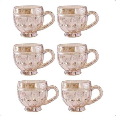 Imagem de Jogo de 6 xícaras Vidro Âmbar 220ml - Elegância para o Café ou Chá