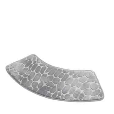 Imagem de Tapete de banheiro curvo antiderrapante macio absorvente ventilado tapete de banheiro lavável tapete de banheiro canto banheira tapete de chão chuveiro (estilo k)