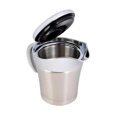 Imagem de Molho de aço inoxidável, com isolamento térmico, parede dupla, molheira, pote para restaurante, jarro de servir, ideal para molho de creme, molho de leite