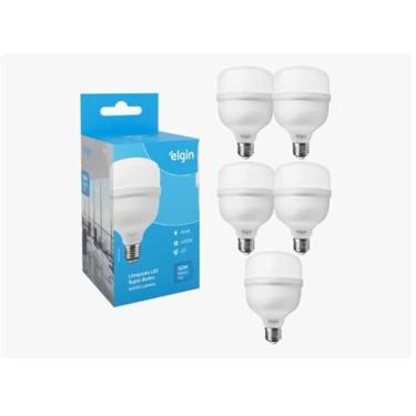 Imagem de Kit Lâmpadas Led Super Bulbo 50w Alta Potência Bivolt Branco Frio (Kit 5 Unidades)