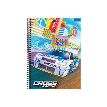 Imagem de Caderno Espiral Foroni Universitário Capa Dura 1 Matéria Cross Racing 80 Folhas - Embalagem com 4 Unidades