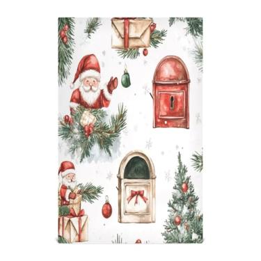 Imagem de xigua Conjunto de 1 panos de prato de cozinha com padrão de Natal, toalhas de cozinha macias e altamente absorventes de secagem rápida para limpeza de pratos e limpeza manual, 71 x 45 cm