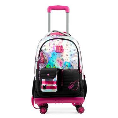 Imagem de Mochila de 4 Rodinhas Feminina Rebecca BonBon Preta - Bagaggio, U, Pre
