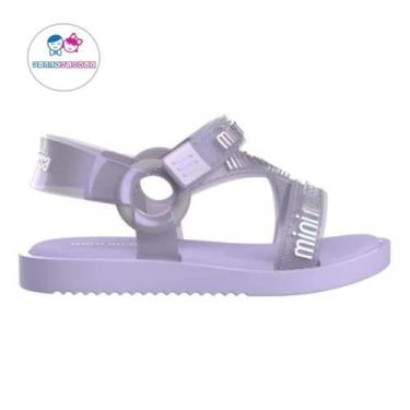 Imagem de Sandália Infantil Menina Mini Melissa Stripes Baby Original - Mk-35955