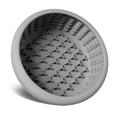 Imagem de Bikabpet Tigela para lamber cães, tigelas de alimentação lenta de silicone para cães e gatos – Comida úmida, ventosas, design antiderrapante (cinza, grande)