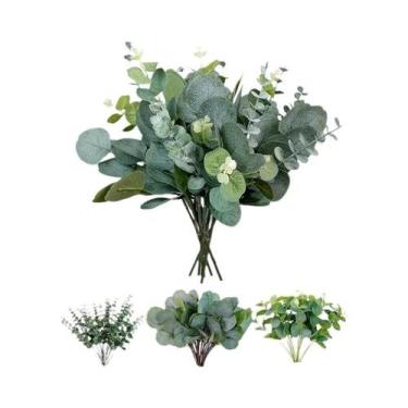 Imagem de Buquê De Plantas Artificiais De Eucalipto 3/6/9 Peças Para Decoração D