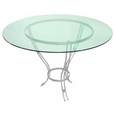 Imagem de Tampo de Mesa Redondo em Vidro 6mm  50cm Lapidado e Polido Somente o V