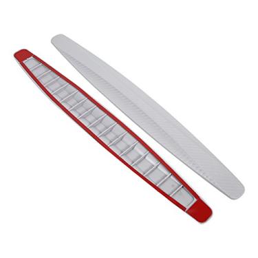 Imagem de KIMISS PROTETOR DE BUMPER DE CARRO ELEGANTE PRETO ABS FRENTE TRASEIRO PROTETOR DE ADESIVO DE RISCOS (Cor de fibra de carbono)