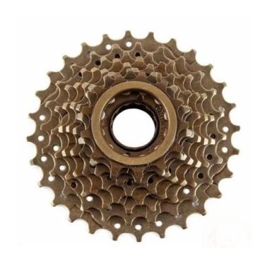 Imagem de Roda Livre Catraca Bicicleta 7v 21v Rosca 13-28 Index Bike Cor Dourado