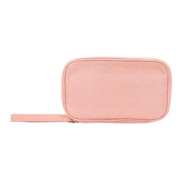 Imagem de Bolsa Organizadora Cabos Fios Eletrônicos Estojo Case Bag Rosa