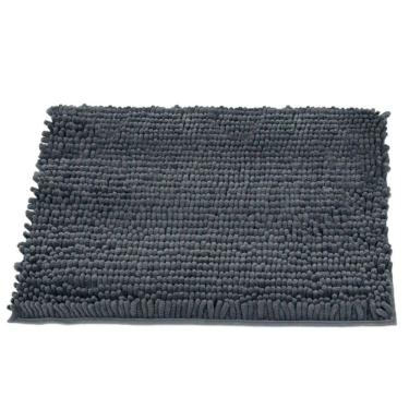 Imagem de Tapete Buettner Microfibra Antiderrapante Chenille Ginko 60cmx90cm Grafite