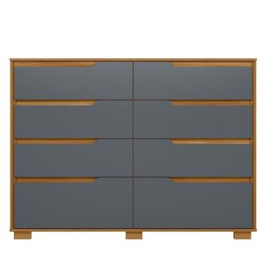 Imagem de Cômoda Georgia 8 Gavetas Freijó Cinza - Moval Freijó Cinza