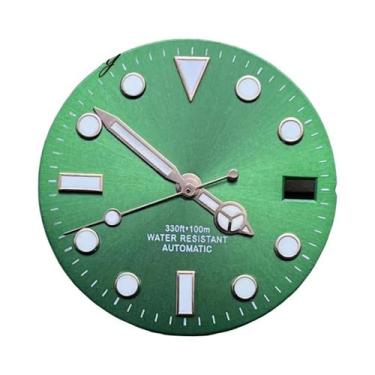 Imagem de Mostrador De Relógio Luminoso Sunburst 28.5mm Com Ponteiros Para Movim