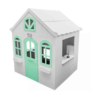 Imagem de Casinha De Madeira Infantil Encanto - Eita Casa Perfeita, Verde claro