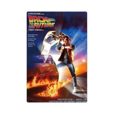 Imagem de Placa De Metal Retrô Americana Com Tema De Filme, Decoração Clássica D