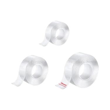 Imagem de Fita Adesiva Transparente Impermeável Dupla Face 20/30/50mm, Cola Nano
