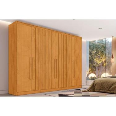 Imagem de Guarda Roupa Casal 6 Portas (4 Ripadas) E 6 Gavetas Oxford Peroba - Europa