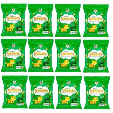 Imagem de Mini Veggies Snack Ervilha E Brócolis 12x18g - Nhami Mami