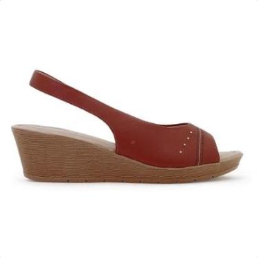 Imagem de Sandália Usaflex Salto Plataforma Elástico Laser Feminina-Feminino