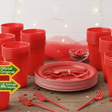 Imagem de Kit Descartáveis Festa decoração 150pçs Aniversário Eventos - Rivfesta