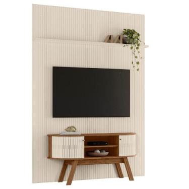 Imagem de Painel E Bancada TV 65 Pol New Silverstone 179X245 cm MADETEC, Natural
