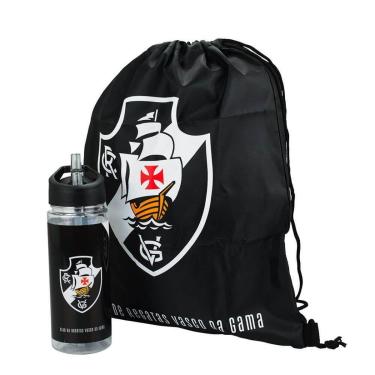 Imagem de Garrafa Plástico 450ml Com Mochila Tipo saco - Vasco-Unissex