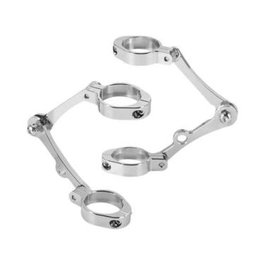 Imagem de Suporte Universal Preto Para Farol E Sinalizador De Motocicleta, Tubo 