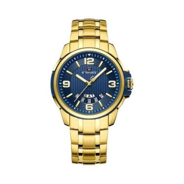 Imagem de Relógio De Quartzo Masculino Em Aço Inoxidável À Prova d'Água NAVIFORC