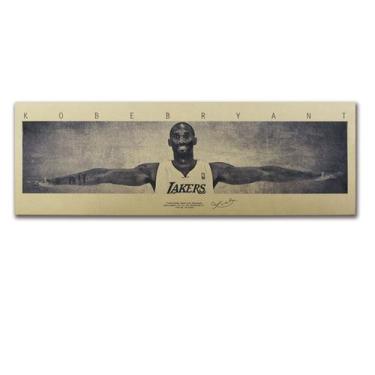 Imagem de Pôster Kobe Bryant Wings Obra de arte retrô vintage da NBA 72,5 x 24 c