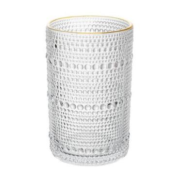 Imagem de Copo Alto Wolff Dots com Fio de Ouro 420ml Vidro