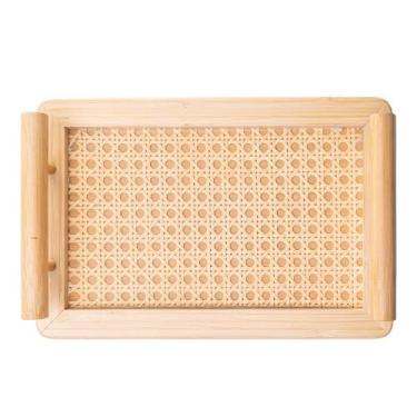 Imagem de Bandeja Wolff de Bambu com Alça e Fundo em Treliça 30cm