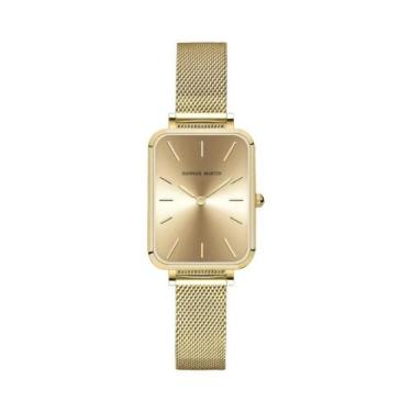 Imagem de Relógio Feminino Quadrado De Moda HANNAH MARTIN Com Movimento Japonês,