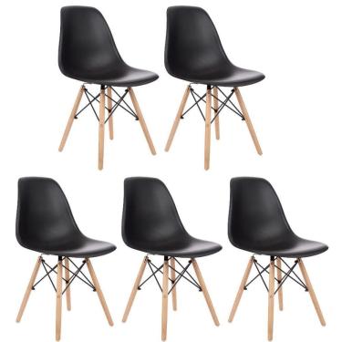 Imagem de Kit 5 Cadeiras Charles Eames Preta